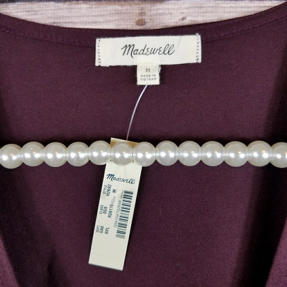 NWT Madewell maroon wrap style bodysuit - Picture 4 of 5